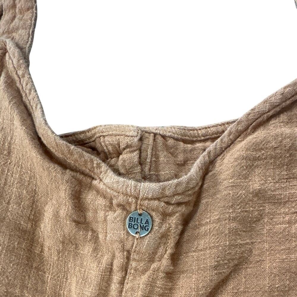 Women’s Billabong Stargazer Cotton Gauze Jumpsuit Romper Camel Size Medium - Picture 5 of 5
